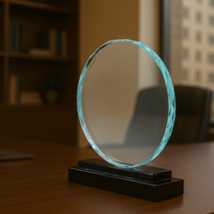 Trophée rond en cristal