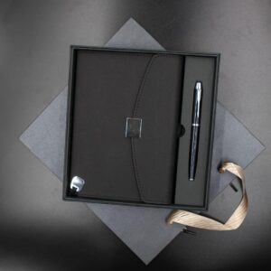 Coffret 2 pcs block note, stylo REG